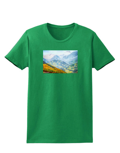 Colorado Fog Mountains Womens Dark T-Shirt-TooLoud-Kelly-Green-X-Small-Davson Sales