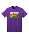 Colorado Forrest Watercolor Adult Dark T-Shirt-Mens T-Shirt-TooLoud-Purple-Small-Davson Sales