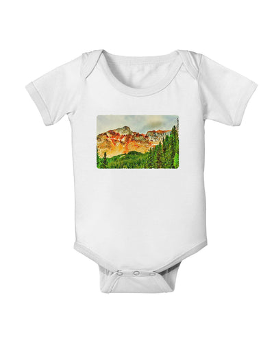 Colorado Forrest Watercolor Baby Romper Bodysuit-Baby Romper-TooLoud-White-06-Months-Davson Sales