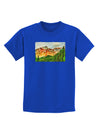 Colorado Forrest Watercolor Childrens Dark T-Shirt-Childrens T-Shirt-TooLoud-Royal-Blue-X-Small-Davson Sales