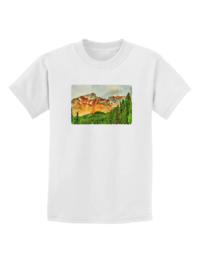 Colorado Forrest Watercolor Childrens T-Shirt-Childrens T-Shirt-TooLoud-White-X-Small-Davson Sales