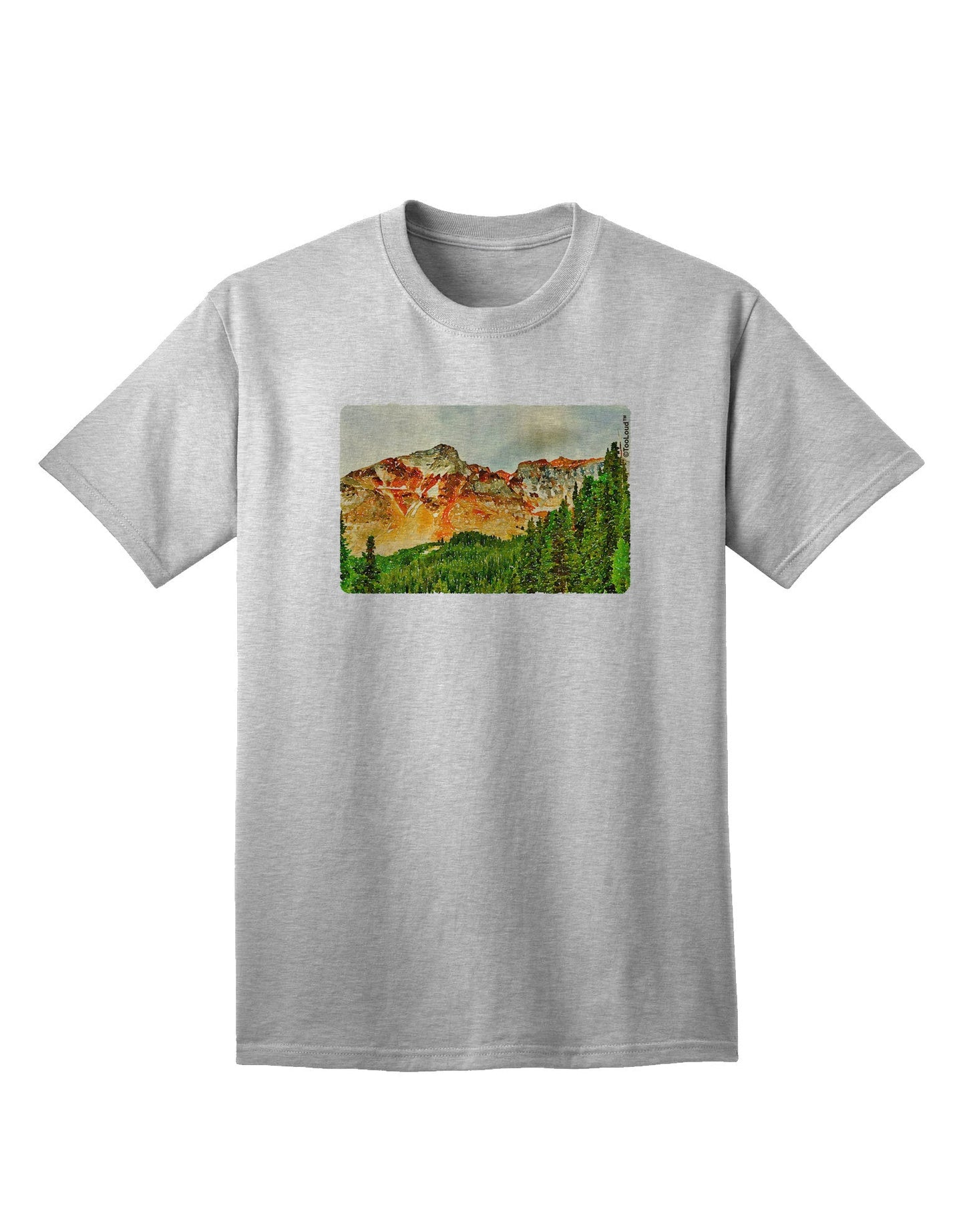 Colorado Forrest Watercolor - Premium Adult T-Shirt for Artistic Expression-Mens T-shirts-TooLoud-AshGray-Small-Davson Sales