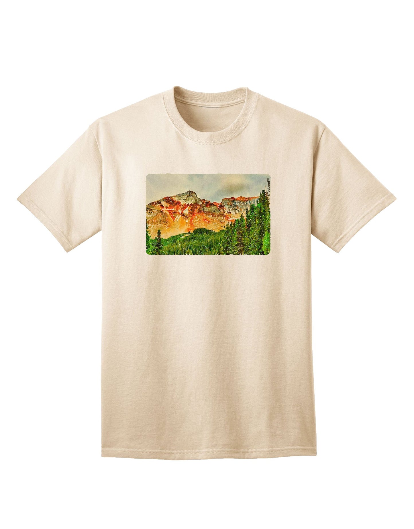 Colorado Forrest Watercolor - Premium Adult T-Shirt for Artistic Expression-Mens T-shirts-TooLoud-Natural-Small-Davson Sales