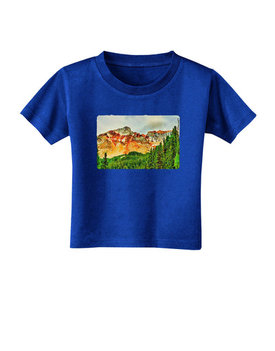 Colorado Forrest Watercolor Toddler T-Shirt Dark-Toddler T-Shirt-TooLoud-Royal-Blue-2T-Davson Sales