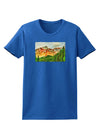 Colorado Forrest Watercolor Womens Dark T-Shirt-TooLoud-Royal-Blue-X-Small-Davson Sales