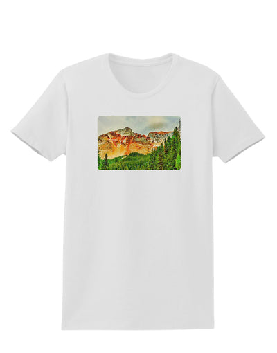 Colorado Forrest Watercolor Womens T-Shirt-Womens T-Shirt-TooLoud-White-X-Small-Davson Sales