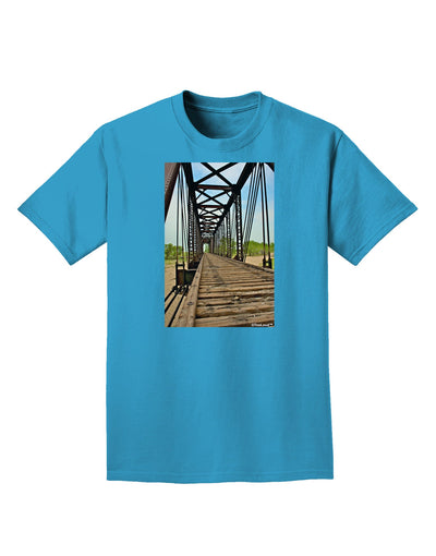 Colorado Landscape Bridge Adult Dark T-Shirt-Mens T-Shirt-TooLoud-Turquoise-Small-Davson Sales