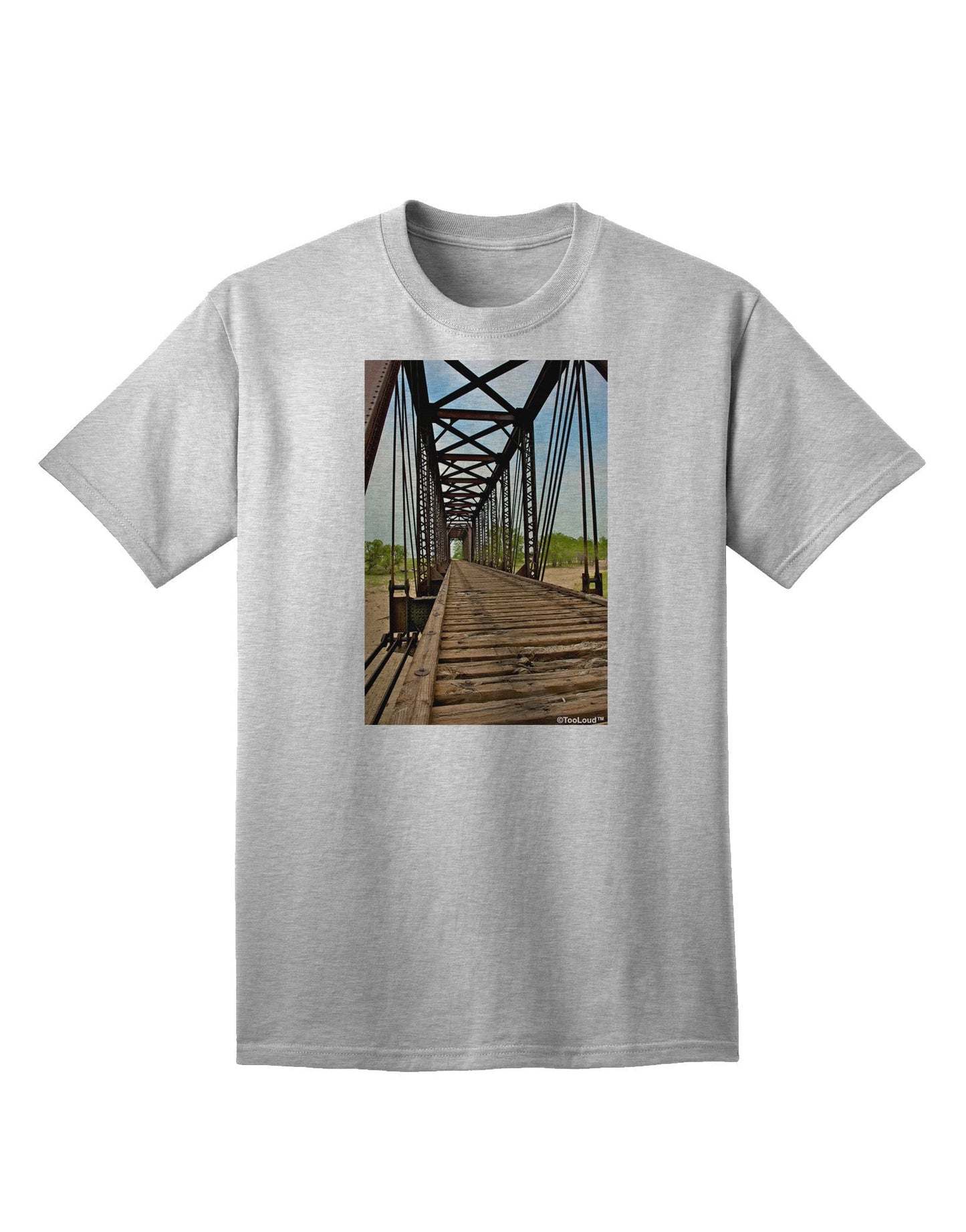 Colorado Landscape Bridge Adult T-Shirt-Mens T-Shirt-TooLoud-AshGray-Small-Davson Sales