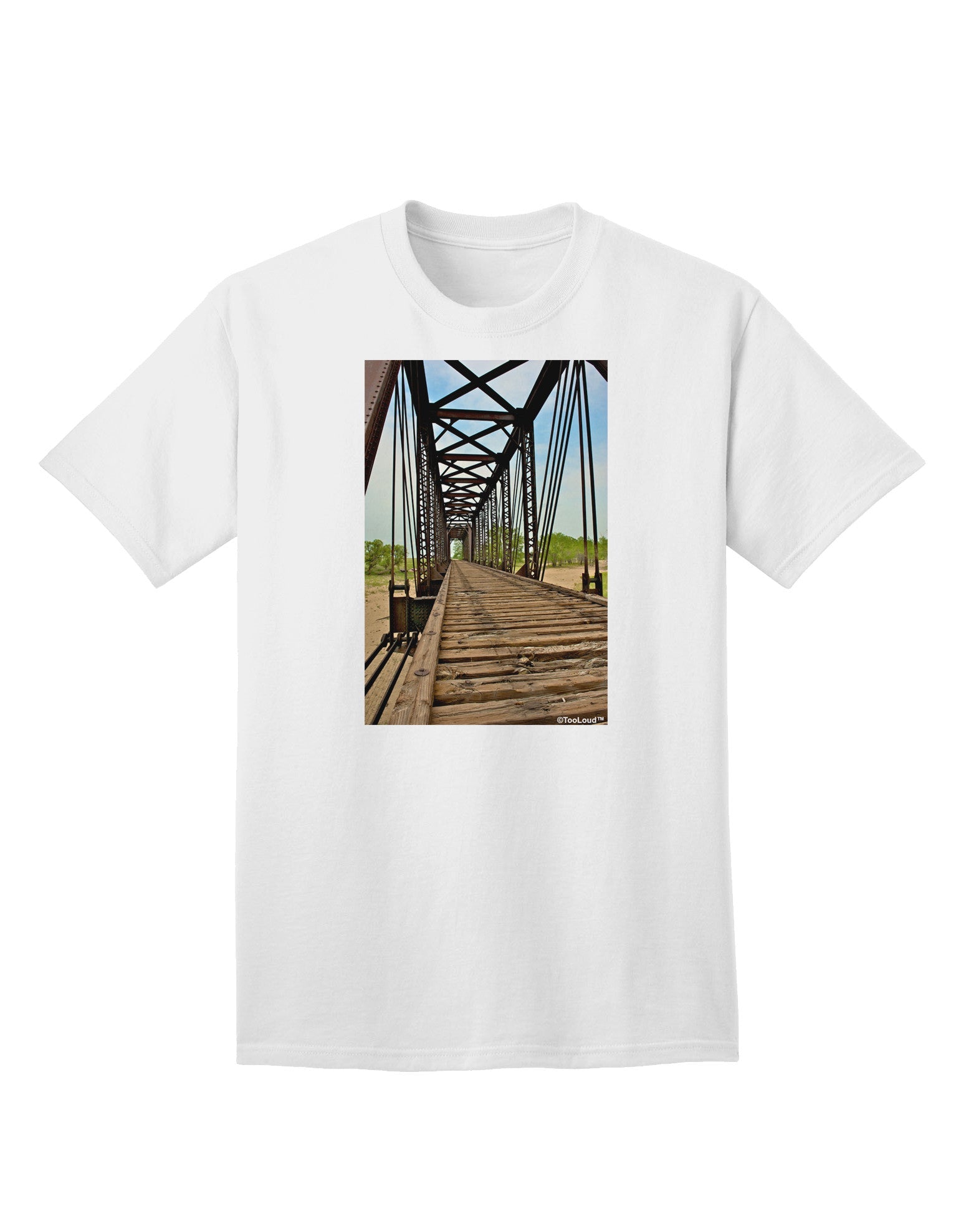 Colorado Landscape Bridge Adult T-Shirt-Mens T-Shirt-TooLoud-White-Small-Davson Sales