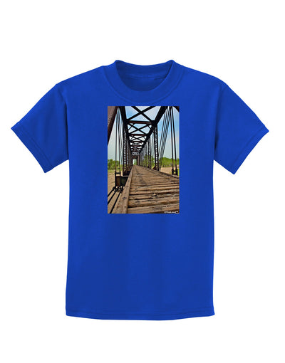 Colorado Landscape Bridge Childrens Dark T-Shirt-Childrens T-Shirt-TooLoud-Royal-Blue-X-Small-Davson Sales