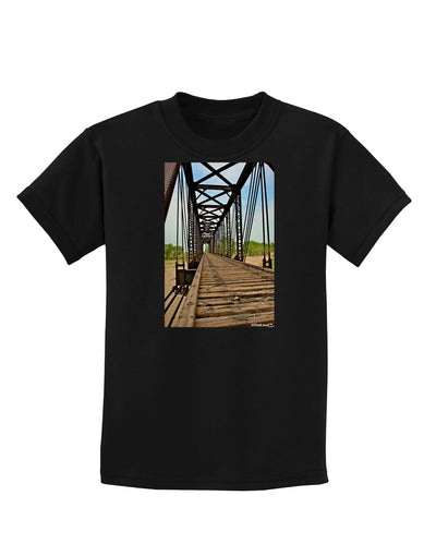 Colorado Landscape Bridge Childrens Dark T-Shirt-Childrens T-Shirt-TooLoud-Black-X-Small-Davson Sales