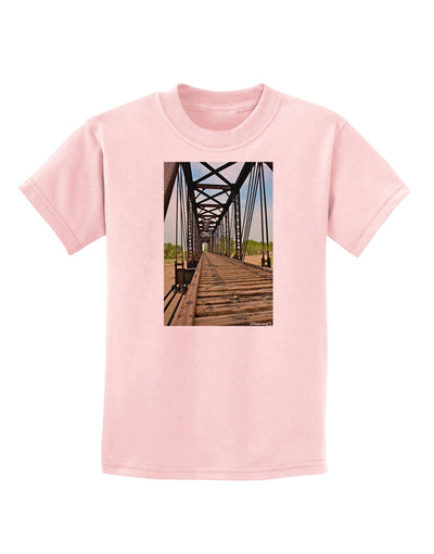 Colorado Landscape Bridge Childrens T-Shirt-Childrens T-Shirt-TooLoud-PalePink-X-Small-Davson Sales