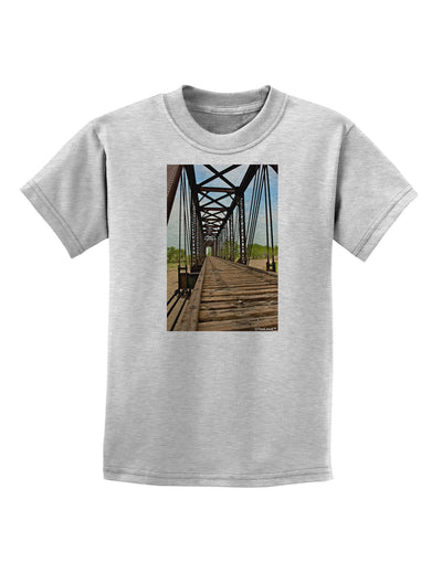 Colorado Landscape Bridge Childrens T-Shirt-Childrens T-Shirt-TooLoud-AshGray-X-Small-Davson Sales