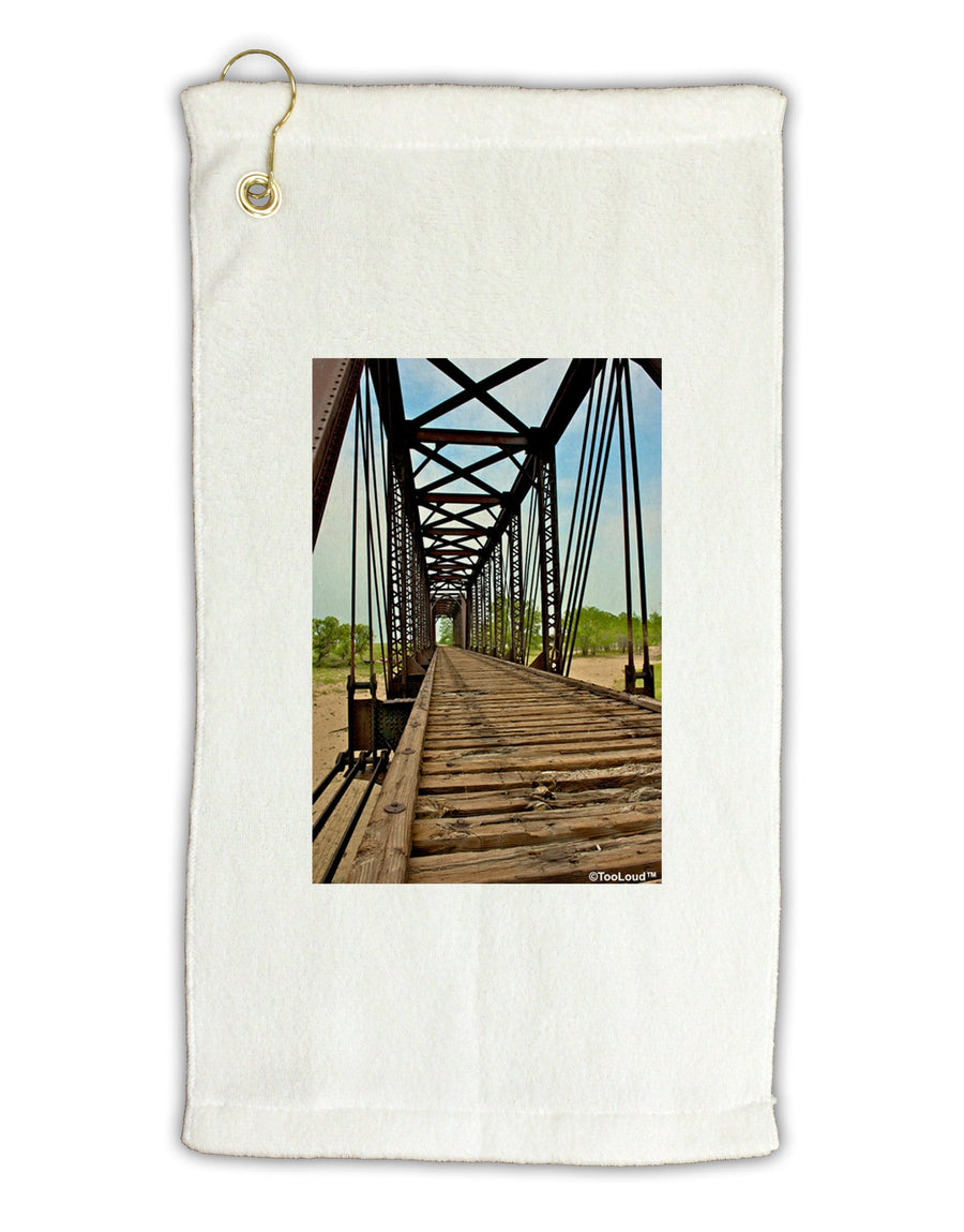 Colorado Landscape Bridge Micro Terry Gromet Golf Towel 11&#x22;x19-Golf Towel-TooLoud-White-Davson Sales