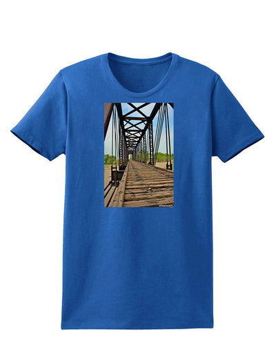 Colorado Landscape Bridge Womens Dark T-Shirt-TooLoud-Royal-Blue-X-Small-Davson Sales