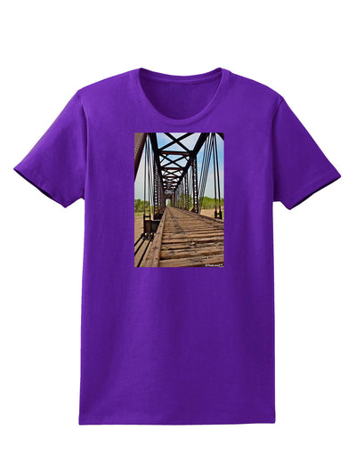 Colorado Landscape Bridge Womens Dark T-Shirt-TooLoud-Purple-X-Small-Davson Sales