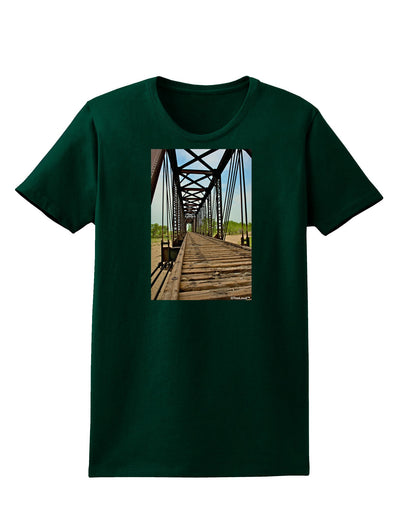 Colorado Landscape Bridge Womens Dark T-Shirt-TooLoud-Forest-Green-Small-Davson Sales