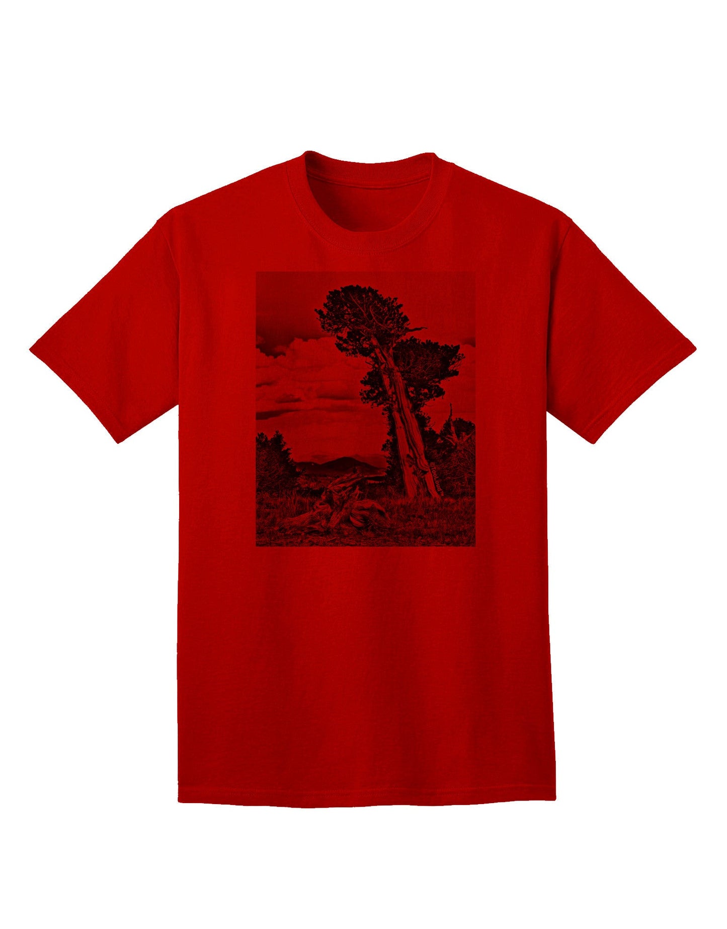 Colorado Landscape Monochrome Adult T-Shirt-Mens T-Shirt-TooLoud-Red-Small-Davson Sales
