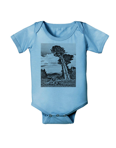 Colorado Landscape Monochrome Baby Romper Bodysuit-Baby Romper-TooLoud-LightBlue-06-Months-Davson Sales