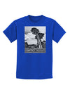 Colorado Landscape Monochrome Childrens Dark T-Shirt-Childrens T-Shirt-TooLoud-Royal-Blue-X-Small-Davson Sales