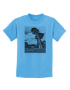 Colorado Landscape Monochrome Childrens T-Shirt-Childrens T-Shirt-TooLoud-Aquatic-Blue-X-Small-Davson Sales