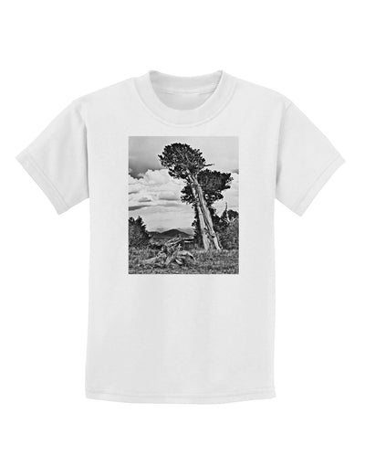 Colorado Landscape Monochrome Childrens T-Shirt-Childrens T-Shirt-TooLoud-White-X-Small-Davson Sales