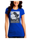 Colorado Landscape Monochrome Juniors Crew Dark T-Shirt-T-Shirts Juniors Tops-TooLoud-Royal-Blue-Juniors Fitted Small-Davson Sales