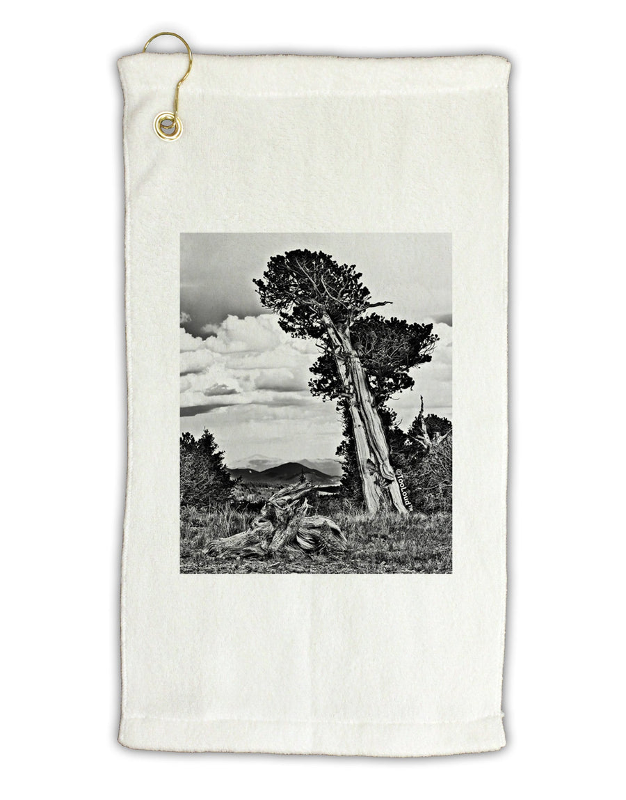 Colorado Landscape Monochrome Micro Terry Gromet Golf Towel 11&#x22;x19-Golf Towel-TooLoud-White-Davson Sales