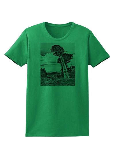 Colorado Landscape Monochrome Womens T-Shirt-Womens T-Shirt-TooLoud-Kelly-Green-X-Small-Davson Sales