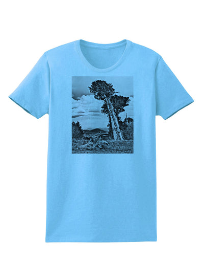 Colorado Landscape Monochrome Womens T-Shirt-Womens T-Shirt-TooLoud-Aquatic-Blue-X-Small-Davson Sales