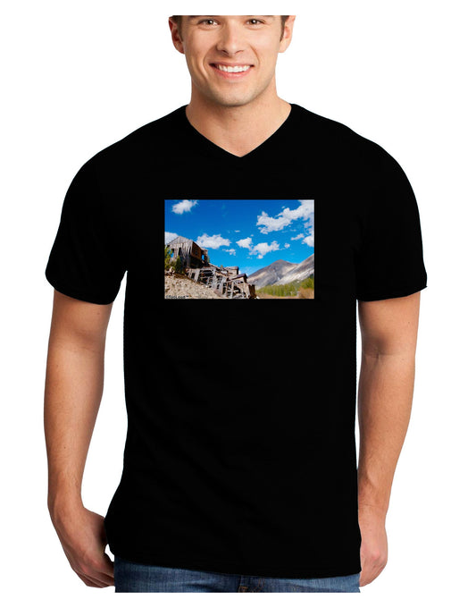 Colorado Landscape Ruins Adult Dark V-Neck T-Shirt-TooLoud-Black-Small-Davson Sales