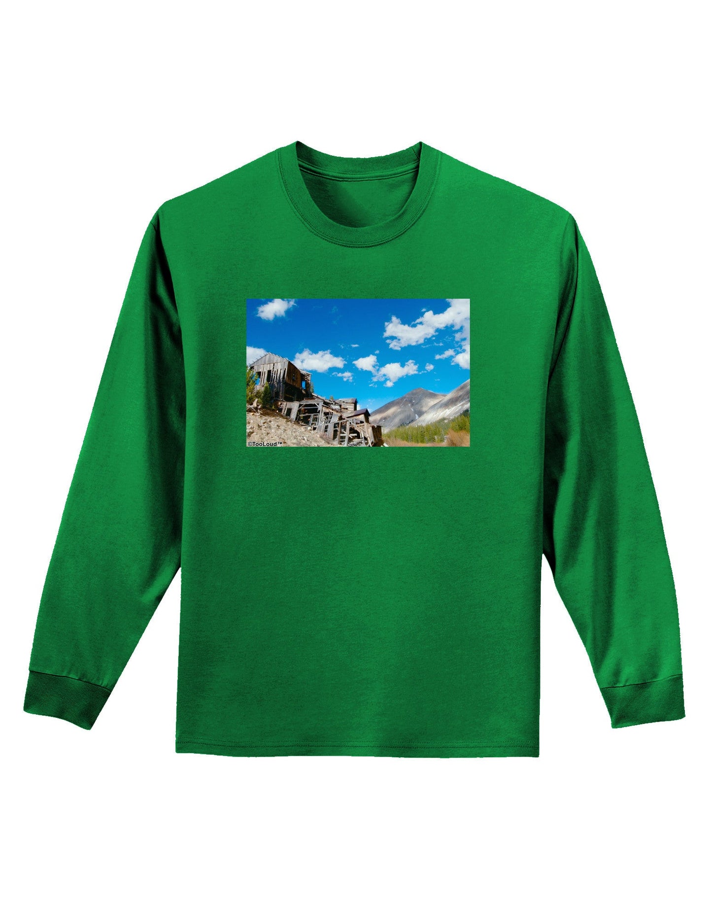 Colorado Landscape Ruins Adult Long Sleeve Dark T-Shirt-TooLoud-Kelly-Green-Small-Davson Sales