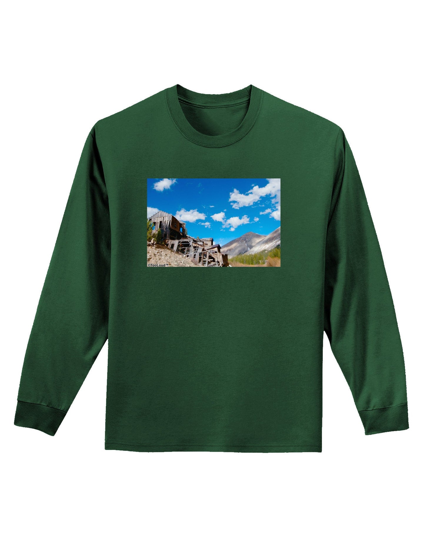 Colorado Landscape Ruins Adult Long Sleeve Dark T-Shirt-TooLoud-Dark-Green-Small-Davson Sales