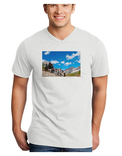 Colorado Landscape Ruins Adult V-Neck T-shirt-Mens V-Neck T-Shirt-TooLoud-White-Small-Davson Sales