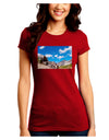 Colorado Landscape Ruins Juniors Crew Dark T-Shirt-T-Shirts Juniors Tops-TooLoud-Red-Juniors Fitted Small-Davson Sales