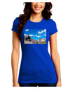 Colorado Landscape Ruins Juniors Crew Dark T-Shirt-T-Shirts Juniors Tops-TooLoud-Royal-Blue-Juniors Fitted Small-Davson Sales