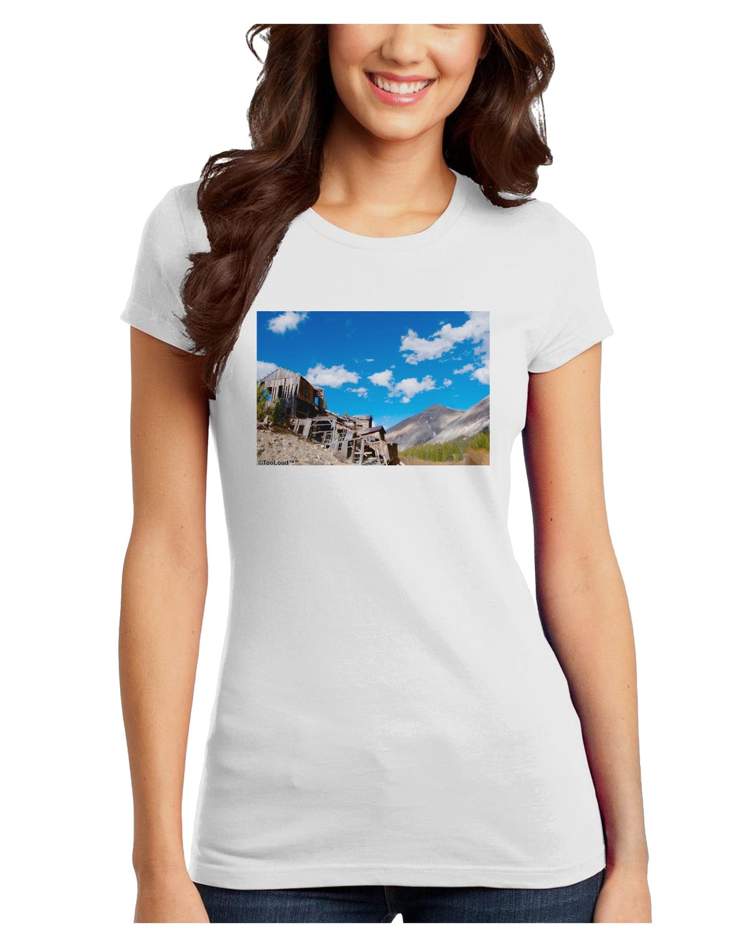 Colorado Landscape Ruins Juniors T-Shirt-Womens Juniors T-Shirt-TooLoud-White-Juniors Fitted X-Small-Davson Sales