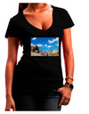 Colorado Landscape Ruins Juniors V-Neck Dark T-Shirt-Womens V-Neck T-Shirts-TooLoud-Black-Juniors Fitted Small-Davson Sales