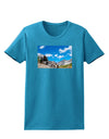 Colorado Landscape Ruins Womens Dark T-Shirt-TooLoud-Turquoise-X-Small-Davson Sales