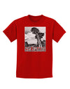 Colorado Landscape Text BW Childrens Dark T-Shirt-Childrens T-Shirt-TooLoud-Red-X-Small-Davson Sales