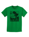 Colorado Landscape Text BW Childrens T-Shirt-Childrens T-Shirt-TooLoud-Kelly-Green-X-Small-Davson Sales