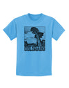 Colorado Landscape Text BW Childrens T-Shirt-Childrens T-Shirt-TooLoud-Aquatic-Blue-X-Small-Davson Sales