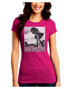 Colorado Landscape Text BW Juniors Crew Dark T-Shirt-T-Shirts Juniors Tops-TooLoud-Hot-Pink-Juniors Fitted Small-Davson Sales