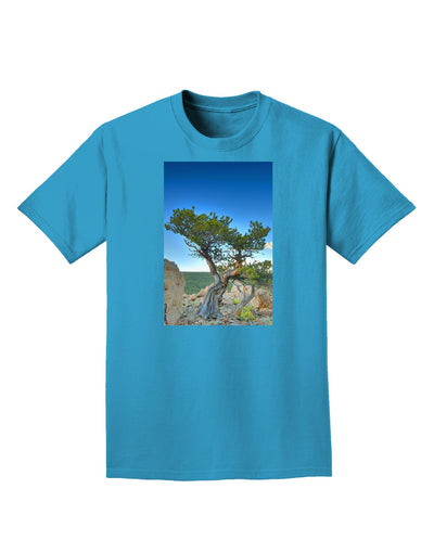 Colorado Landscape Tree Adult Dark T-Shirt-Mens T-Shirt-TooLoud-Turquoise-Small-Davson Sales