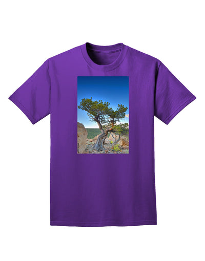 Colorado Landscape Tree Adult Dark T-Shirt-Mens T-Shirt-TooLoud-Purple-Small-Davson Sales