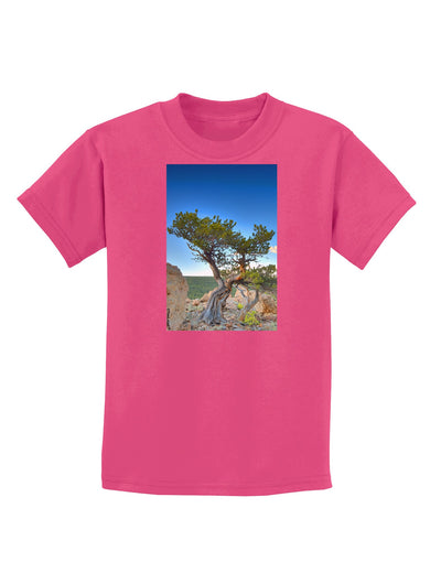 Colorado Landscape Tree Childrens Dark T-Shirt-Childrens T-Shirt-TooLoud-Sangria-X-Small-Davson Sales