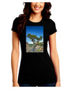 Colorado Landscape Tree Juniors Crew Dark T-Shirt-T-Shirts Juniors Tops-TooLoud-Black-Juniors Fitted Small-Davson Sales