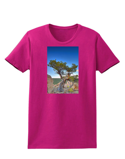 Colorado Landscape Tree Womens Dark T-Shirt-TooLoud-Hot-Pink-Small-Davson Sales