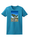 Colorado Landscape Tree Womens Dark T-Shirt-TooLoud-Turquoise-X-Small-Davson Sales