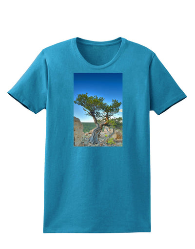 Colorado Landscape Tree Womens Dark T-Shirt-TooLoud-Turquoise-X-Small-Davson Sales